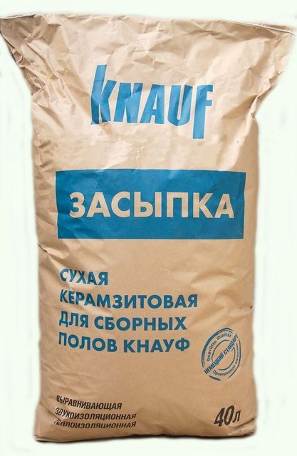 riempimento di argilla espansa da «Knauf».