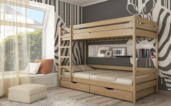 Bunk Bed in wood factory production is much more expensive home-made version