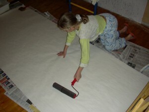 Smearing glue non-woven sheet
