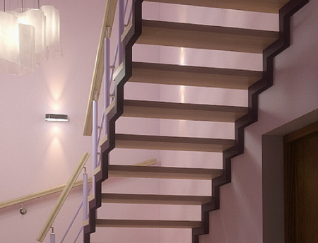 Laiptai formos vamzdelis gerai atrodo bet kokioje aplinkoje, nepriklausomai nuo jo stiliaus