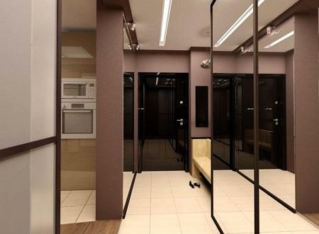 Innan smala korridoren arrangemanget bör göra det en ritning på papper, med angivande av platserna för möbler arrangemang