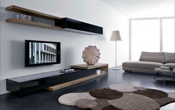 Modern stílus a tervezés a nappali teszi vonzó kialakítás szempontjából, mégis funkcionális elég