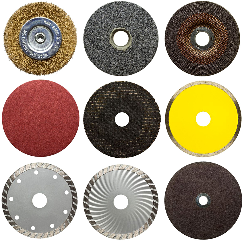for grinders discs are divided into three categories: abrasive, saw and diamond-coated