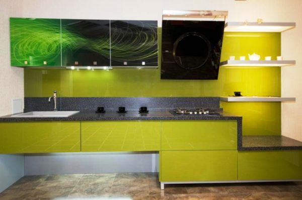 Spot lights and bright colors make delicious kitchen a warm and homey.