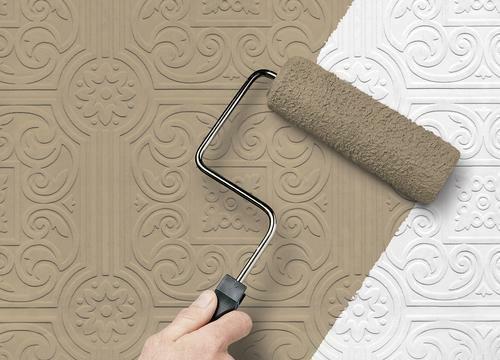 Painting wallpaper allows you to update the interior at a minimal cost
