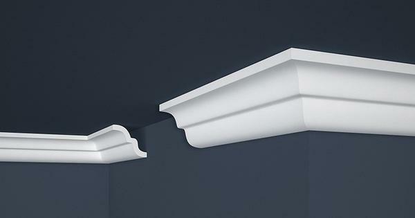 Foam cornice is practically weightless, so it is easily mounted on any type of surface