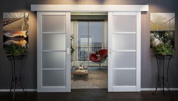 The advantage of sliding sliding doors is that they allow you to save space in the room