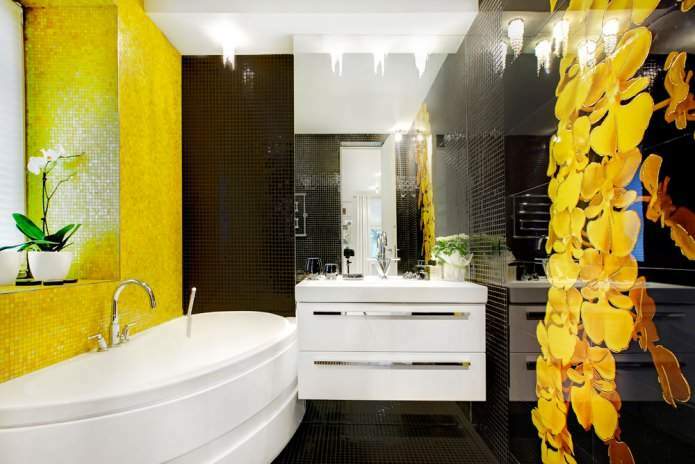 Bathroom design using mosaics