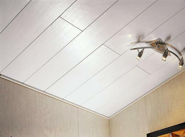 Ceilings made of plastic panels are easy to install and use