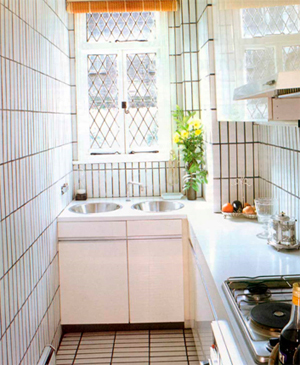 desain interior dapur berukuran kecil