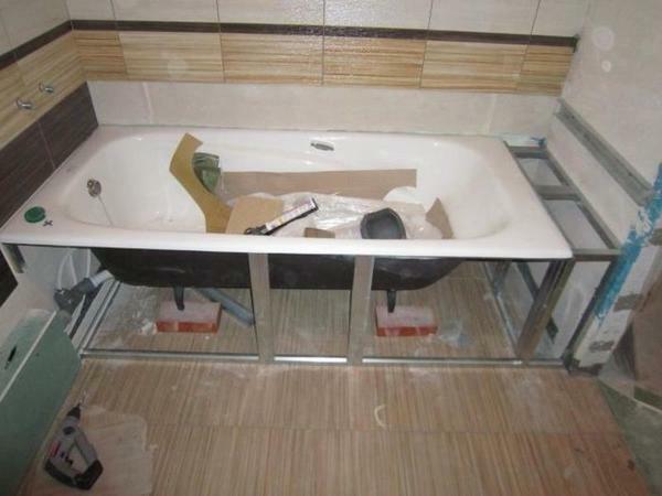 The metal bath frame is a more practical option