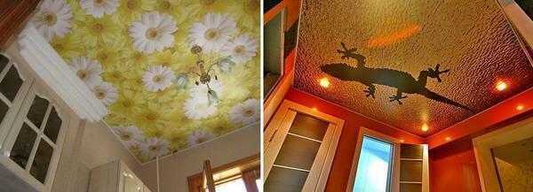 To date, there is a huge selection of different patterns for the stretch ceiling, so choosing what you like will not be difficult