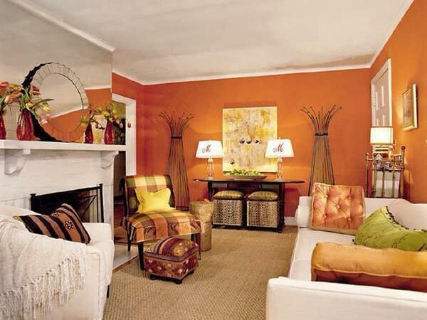 couleur terre cuite ton bien choisi dans la chambre intérieure crée une atmosphère de paix et de détente