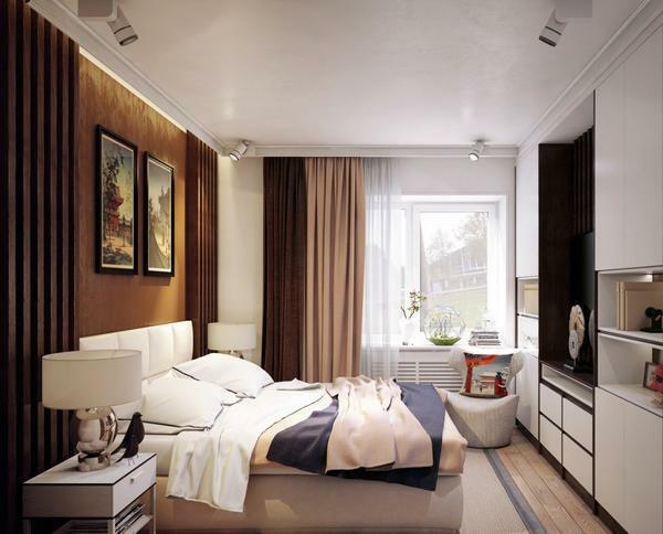 The most successful little bedroom will look in beige color