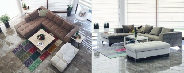 obývacia izba interiér v modernom štýle s škandinávsku eleganciou