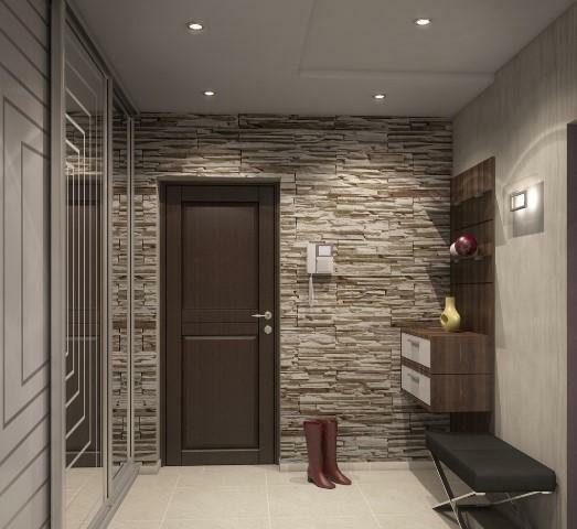 Hall - es una parte integral de la vivienda, por lo que es condiciones deben estar en armonía con el espacio interior