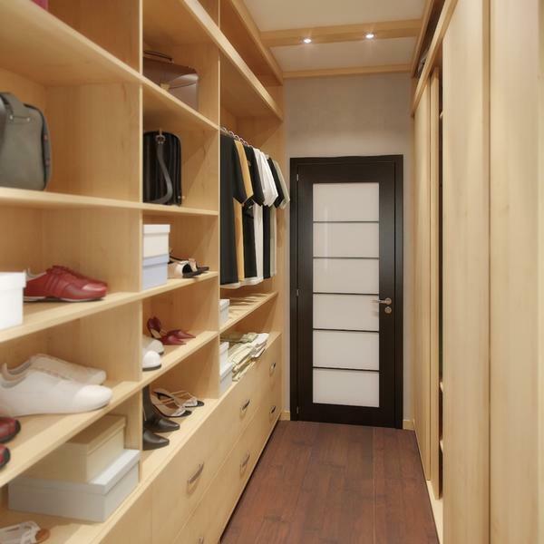 For a small hallway elongated shape is perfect for a narrow and stylish closet in the wall