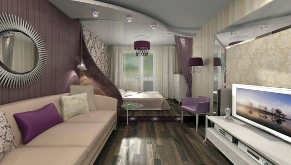 Správny prístup k vymedzenie pásiem a výber interiérového nábytku zaručuje krásnu a multifunkčný priestor