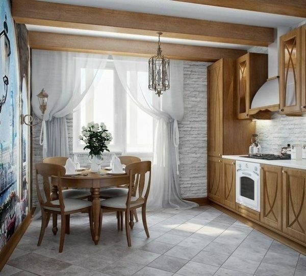 Light, transparent curtains, creating a cozy atmosphere.