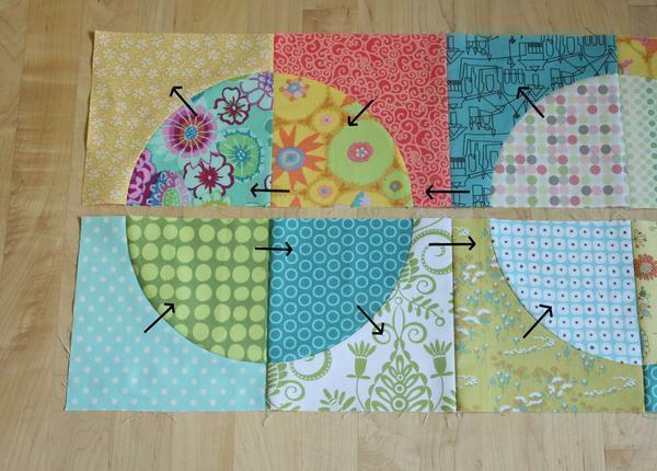 To make a patchwork quilt, the parts must be laid out according to the intended pattern and sewed together