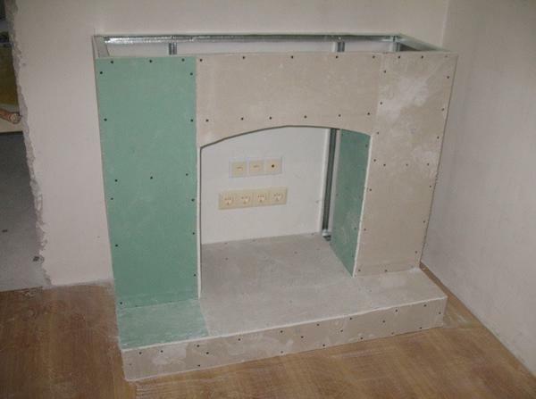 You can make a fireplace from gypsum board yourself, the main thing is to prepare all necessary materials and tools for work in advance