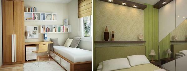 In order for the small room to appear more visually, it should be decorated with wallpaper of light colors