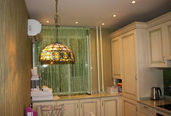 Baumwollvorhänge in der Küche Photo: Musselinstore sind Garn, Musselin im Innenraum, Gewinde Gestaltungsmöglichkeiten