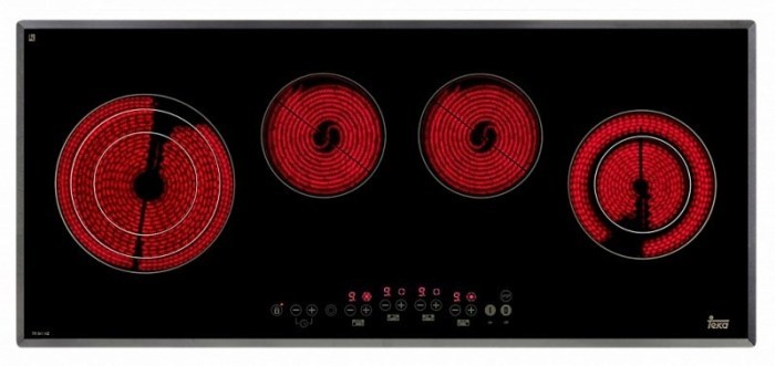 Display of the residual induction heating cookers