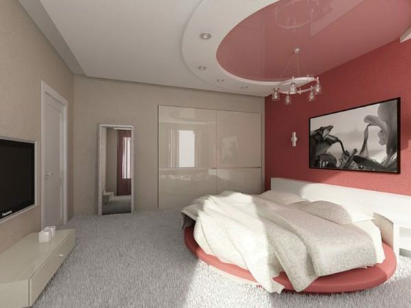 Well-chosen suspended ceiling can decorate any bedroom