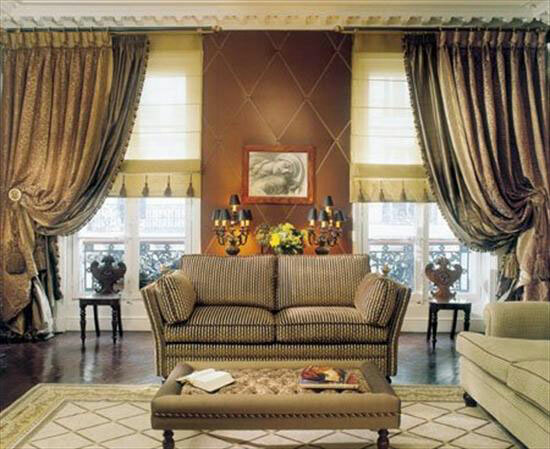 Curtains in a classic style