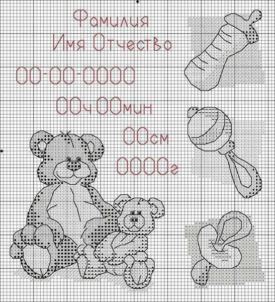 An excellent option is to make embroidery with the date of birth of the child
