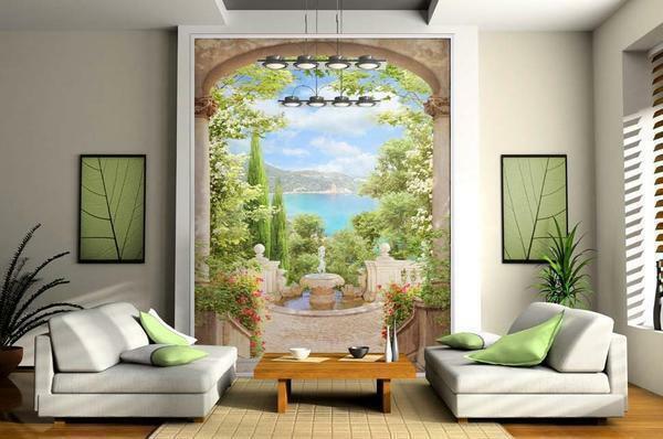 Wallpaper murals: photo on the wall in the interior, what to choose for the kitchen, types of non-woven, drawings and panels