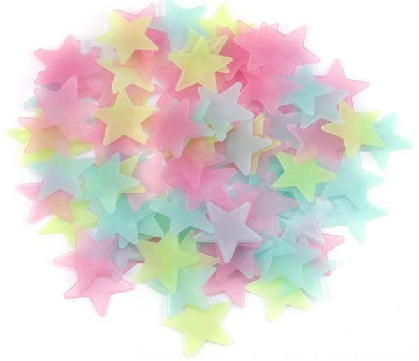 Asterisk-stickers will easily turn a normal ceiling into a luminous night sky