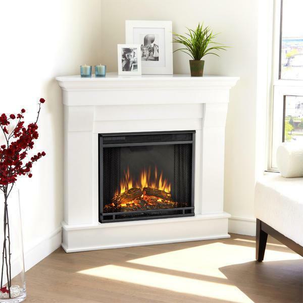 Beautifully arrange the empty corners in the guest room will help you stylish corner decorative fireplace