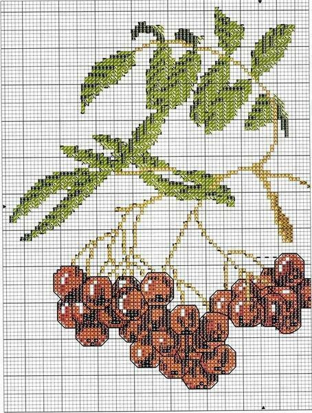 A simple scheme of embroidering a rowan branch with a cross can become part of a large and serious work