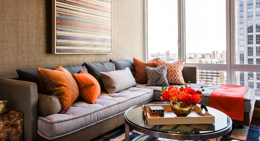 O sofá na sala de estar: um design incomparável e design prático