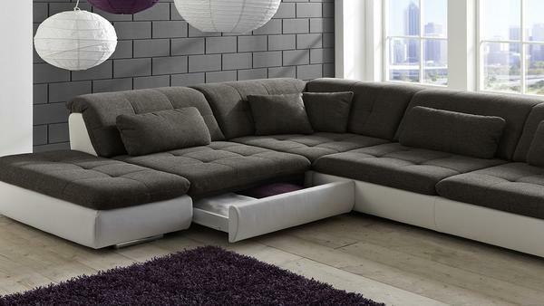 Sofas im Raum: Bilder für ein Design-Apartment mit einem Sitzbereich, wie die Möbel zu wählen, ein großes Bett im Innern zu setzen