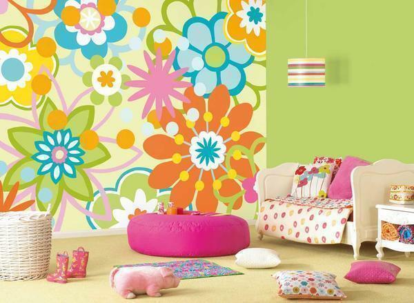 Non-woven wallpaper is not toxic, so you can glue them in children