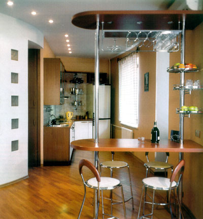 Interiér obývacia izba s kuchynským kútom