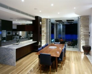 Oblikovanje kuhinja bivalni prostor z jedilnico