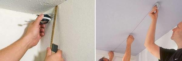 Before making the marking of the ceiling, it is necessary to eliminate all its irregularities and defects