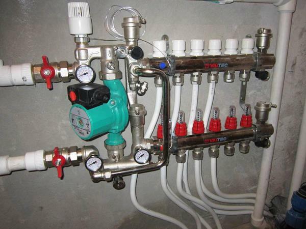 Coletor para aquecimento radiante água - um dispositivo muito complexo