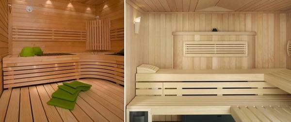 The height of the ceiling in the sauna will be determined by the distance from the last shelf to the ceiling, but it should not be less than 1.1 m