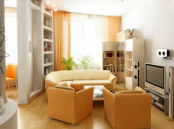 Design living room 16 square meters