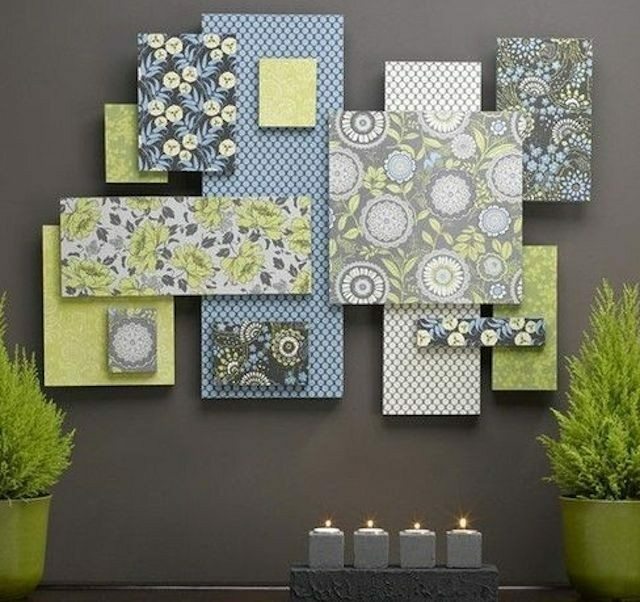 Fabric panels - this is a great decoration. 