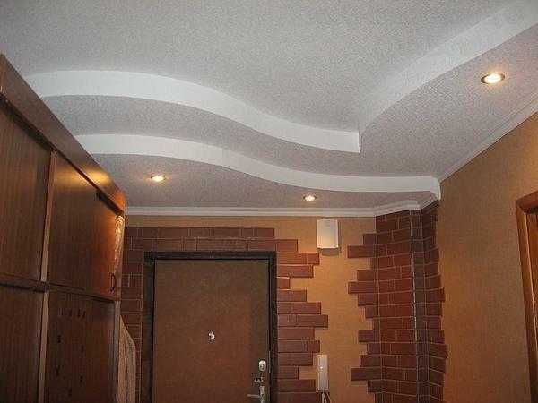 Using gypsum board for decoration, you can create an original ceiling