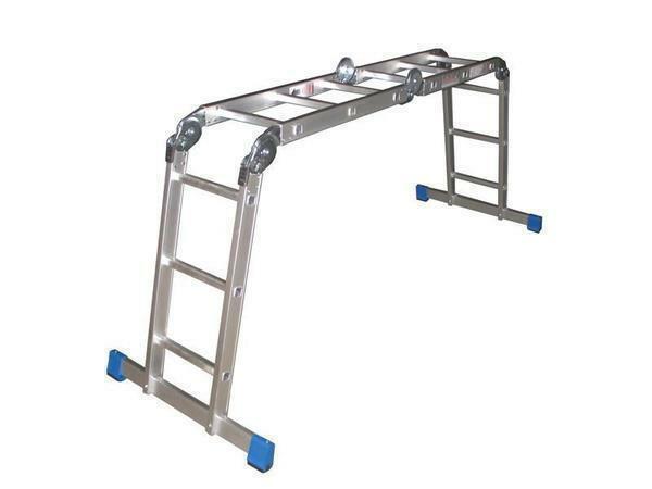 Praktické rebrík-transformátor, ktorý sa skladá zo 4 častí, sa rýchlo dosiahnuť požadovanej výšky alebo objekt