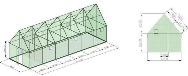 If the greenhouse is to be used in winter, then the roof should be made so that it does not accumulate snow