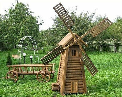 Windmills - ett bra sätt att dekorera en semester landskap