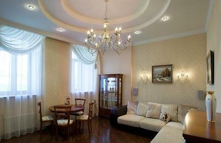 The chandelier is one of the main attributes of the living room, so its choice should be approached responsibly